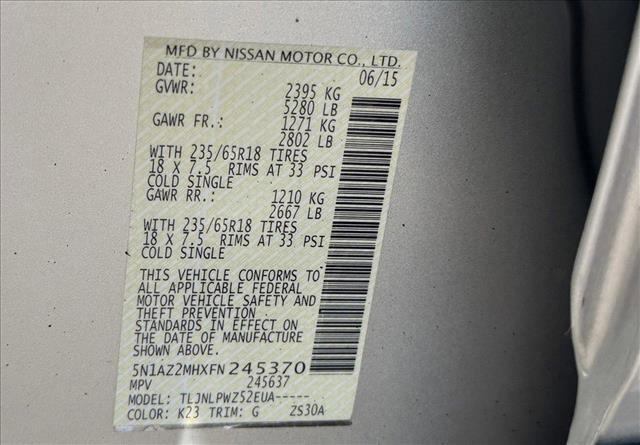 used 2015 Nissan Murano car, priced at $16,798