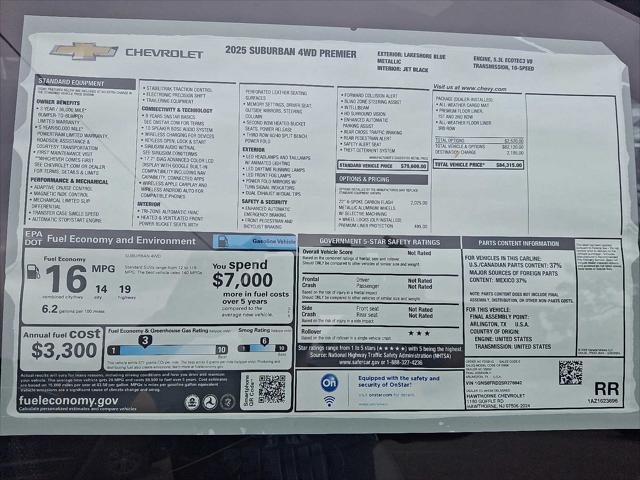 new 2025 Chevrolet Suburban car, priced at $86,835