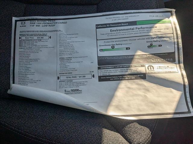 new 2025 Ram ProMaster 1500 car, priced at $38,153