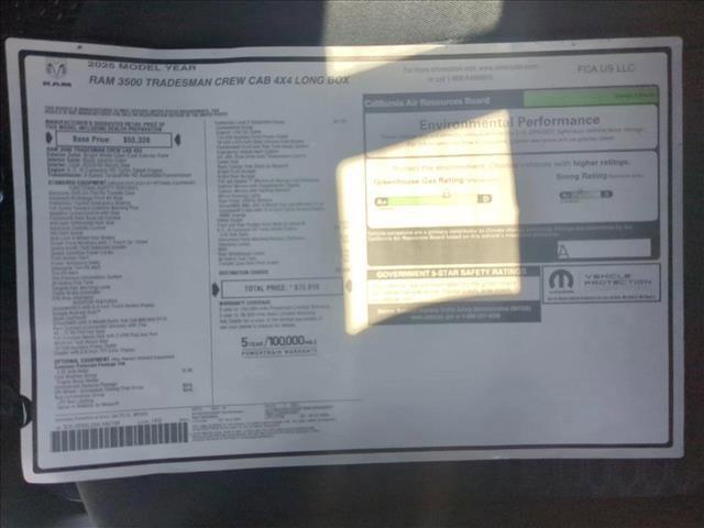 new 2025 Ram 3500 car, priced at $60,916