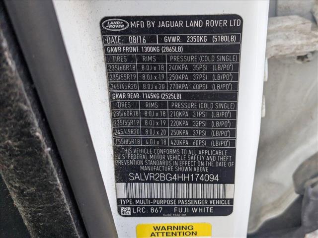 used 2017 Land Rover Range Rover Evoque car, priced at $13,000