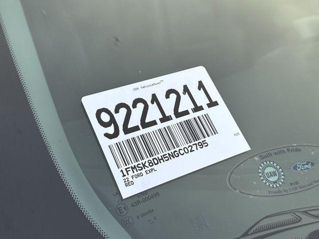 used 2022 Ford Explorer car, priced at $33,500