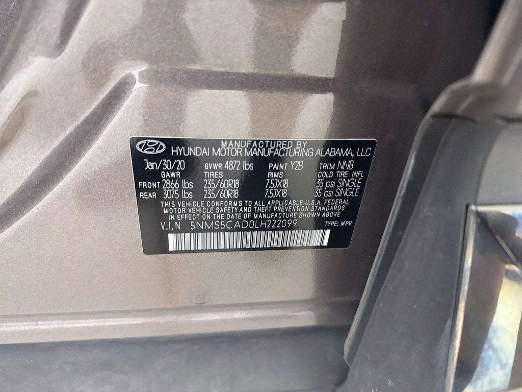used 2020 Hyundai Santa Fe car, priced at $17,549