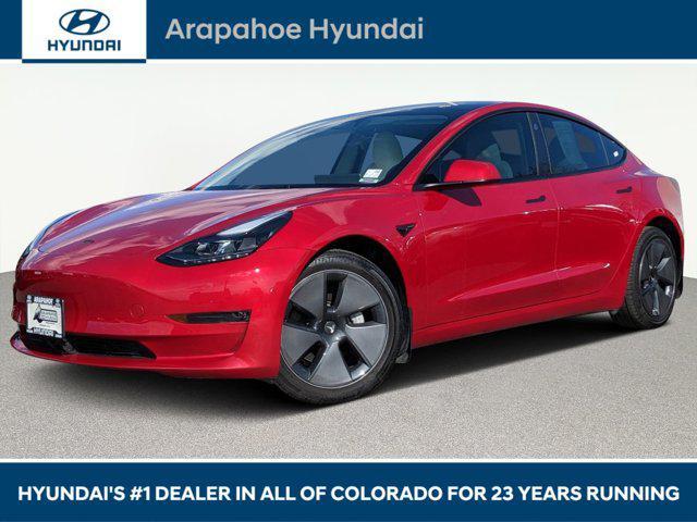 used 2023 Tesla Model 3 car, priced at $32,202