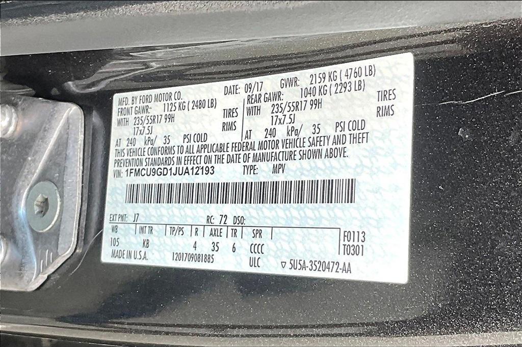 used 2018 Ford Escape car, priced at $10,499