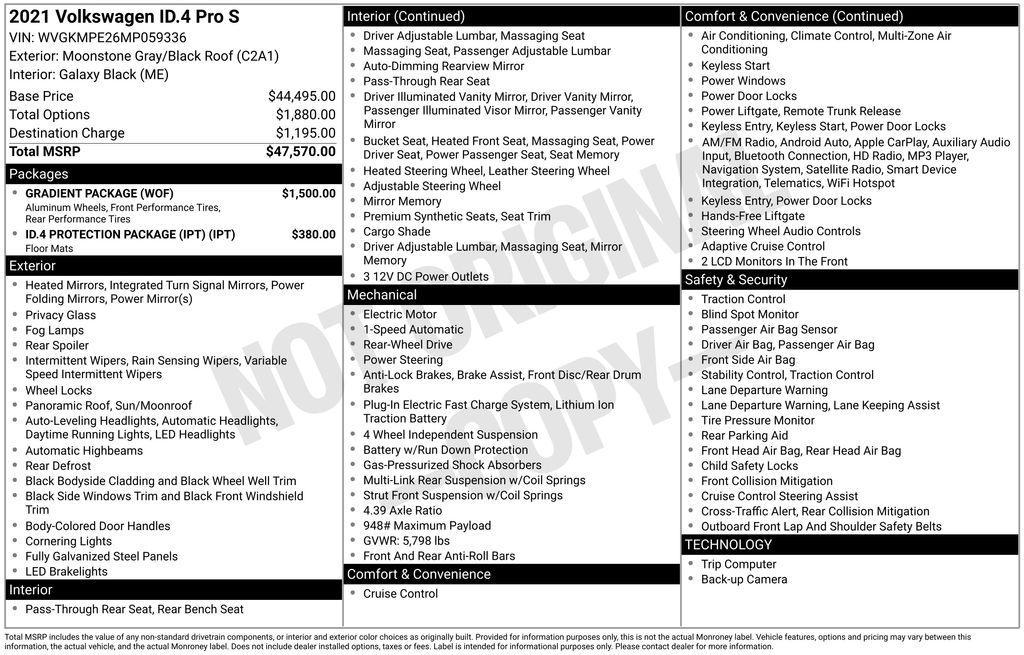 used 2021 Volkswagen ID.4 car, priced at $19,990