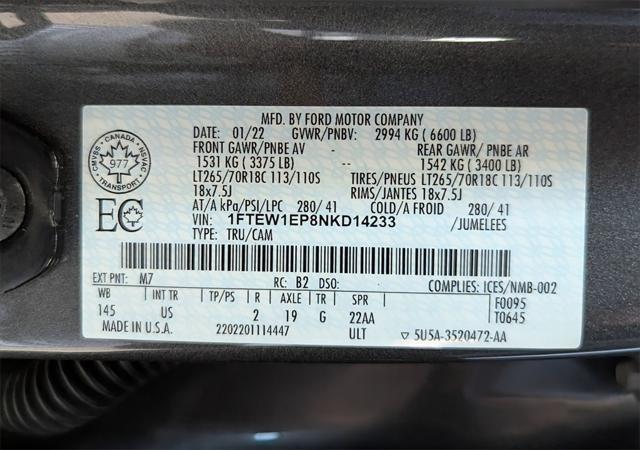 used 2022 Ford F-150 car, priced at $38,991