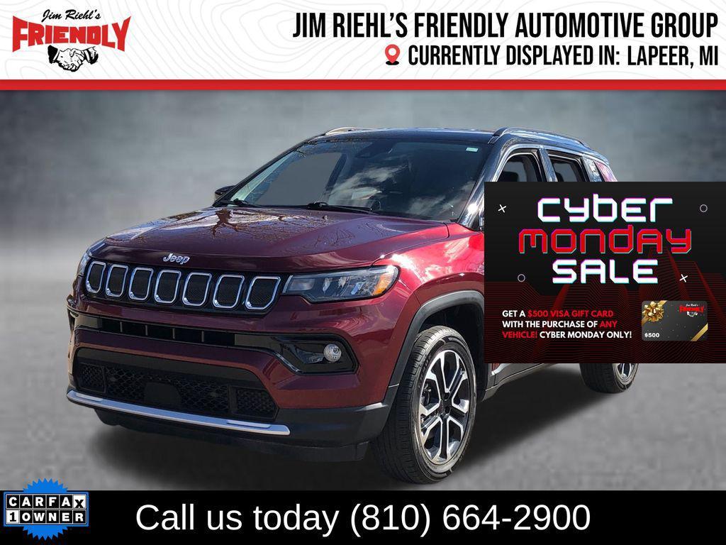 used 2022 Jeep Compass car, priced at $19,856