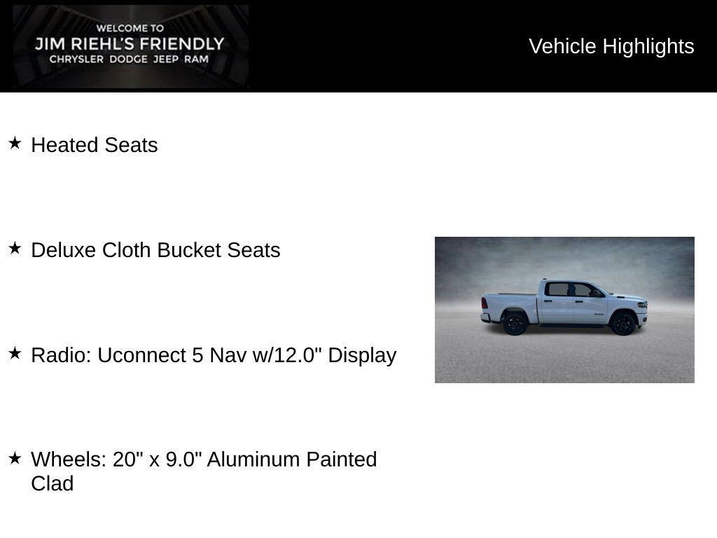 new 2025 Ram 1500 car, priced at $43,601
