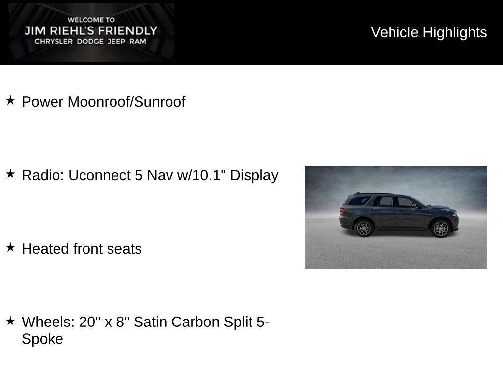 new 2026 Dodge Durango car, priced at $44,393