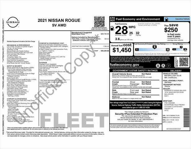 used 2021 Nissan Rogue car, priced at $17,947