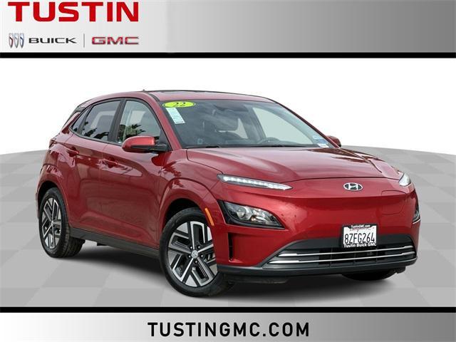 used 2022 Hyundai Kona EV car, priced at $18,000