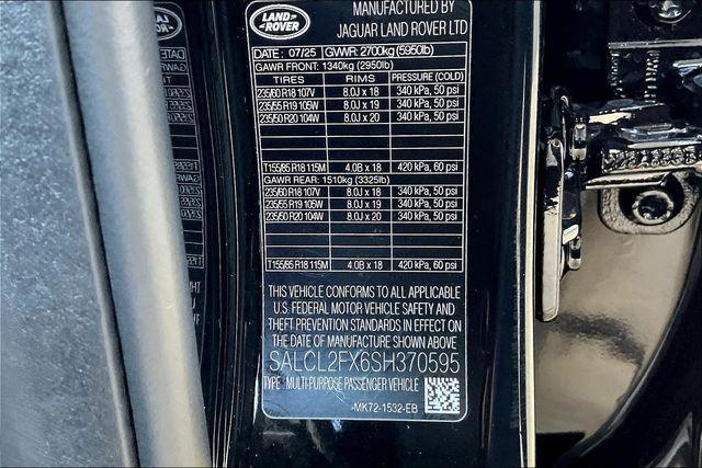 new 2025 Land Rover Discovery Sport car, priced at $59,238