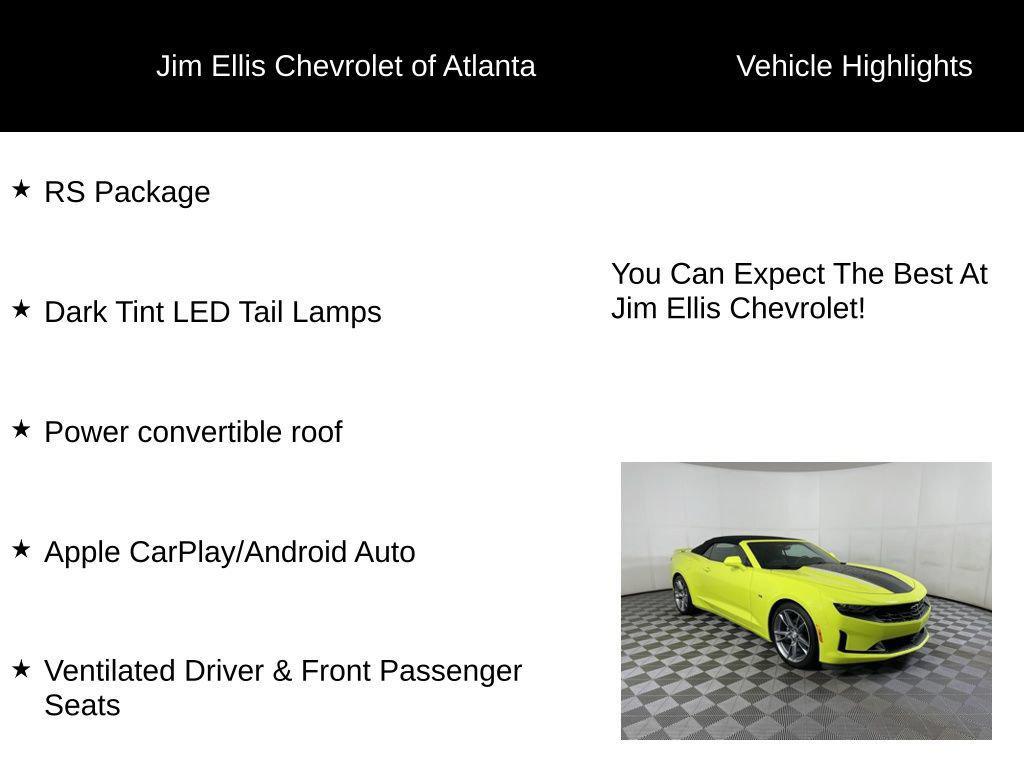 used 2021 Chevrolet Camaro car, priced at $31,750