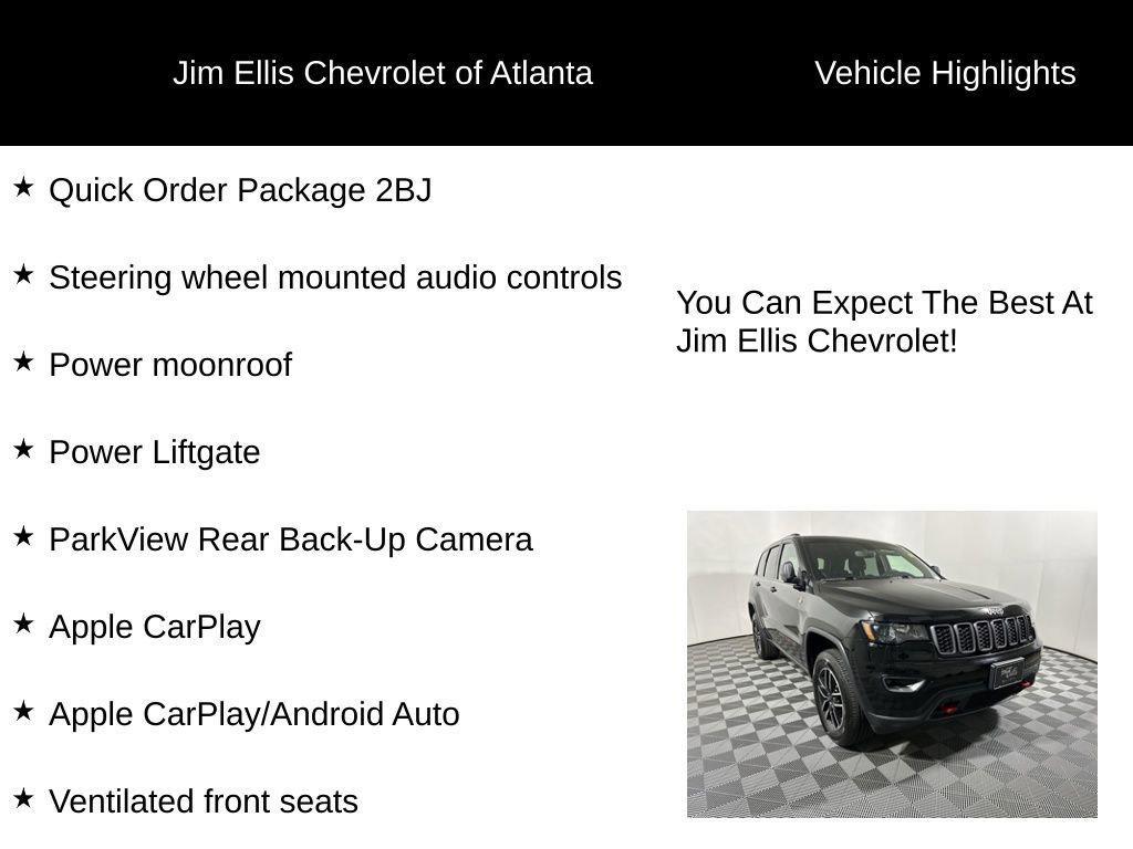 used 2021 Jeep Grand Cherokee car, priced at $28,000