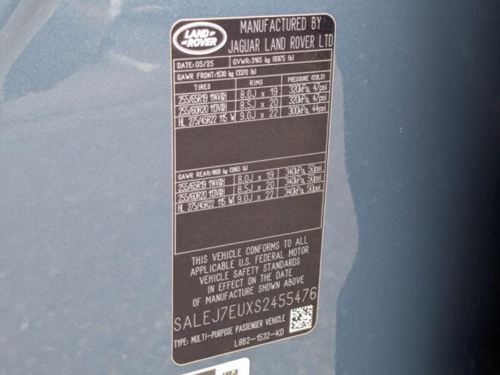 new 2025 Land Rover Defender car, priced at $82,898