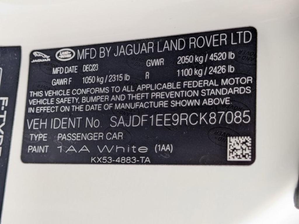 new 2024 Jaguar F-TYPE car, priced at $89,258