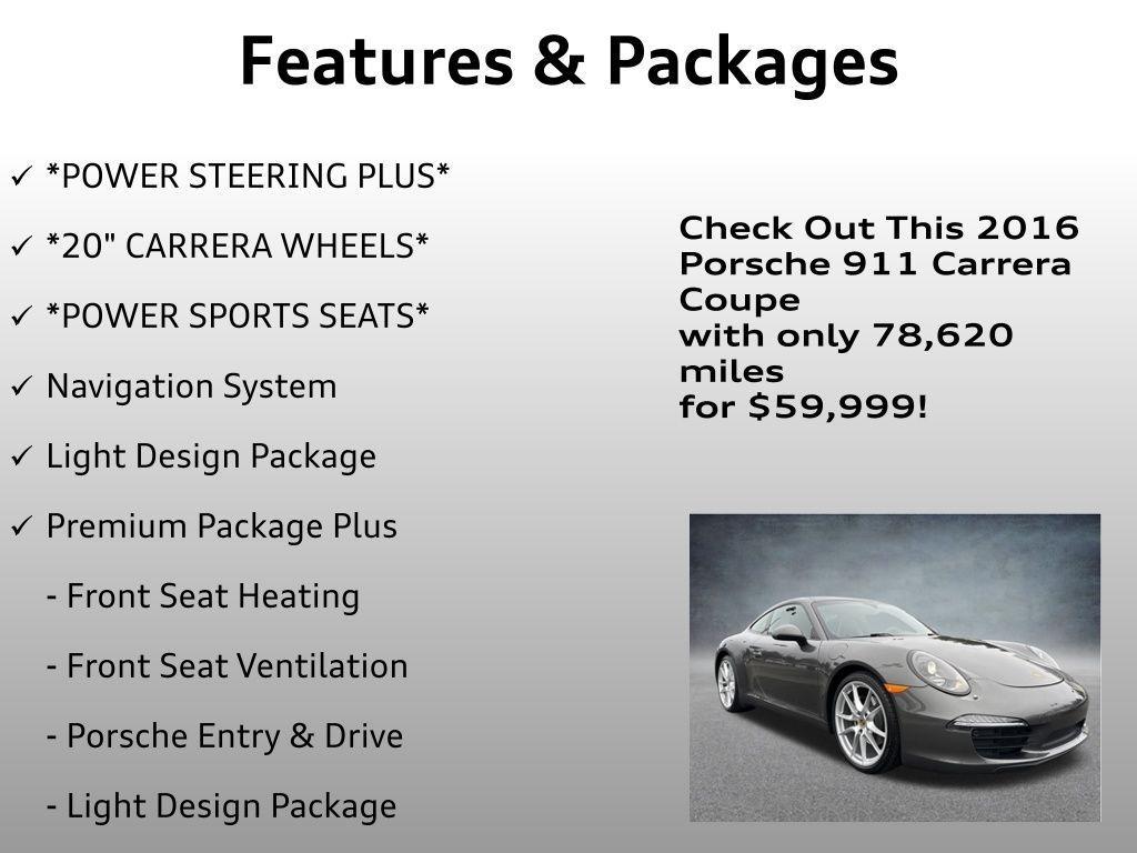 used 2016 Porsche 911 car, priced at $59,999
