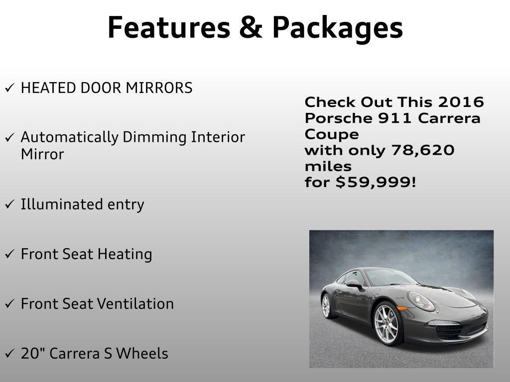 used 2016 Porsche 911 car, priced at $59,999
