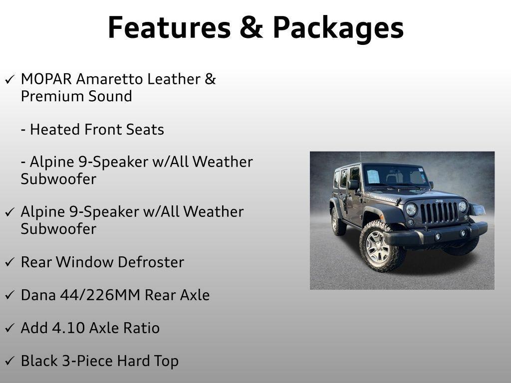 used 2017 Jeep Wrangler Unlimited car, priced at $26,399