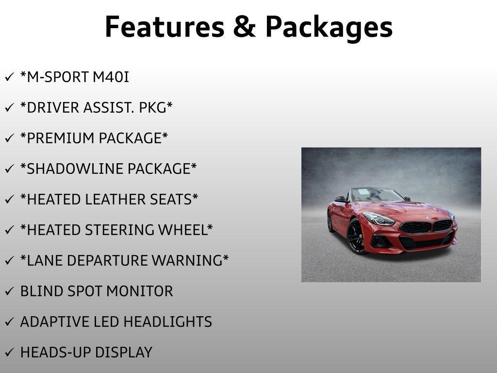 used 2023 BMW Z4 car, priced at $55,499
