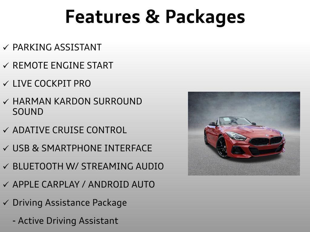 used 2023 BMW Z4 car, priced at $55,499