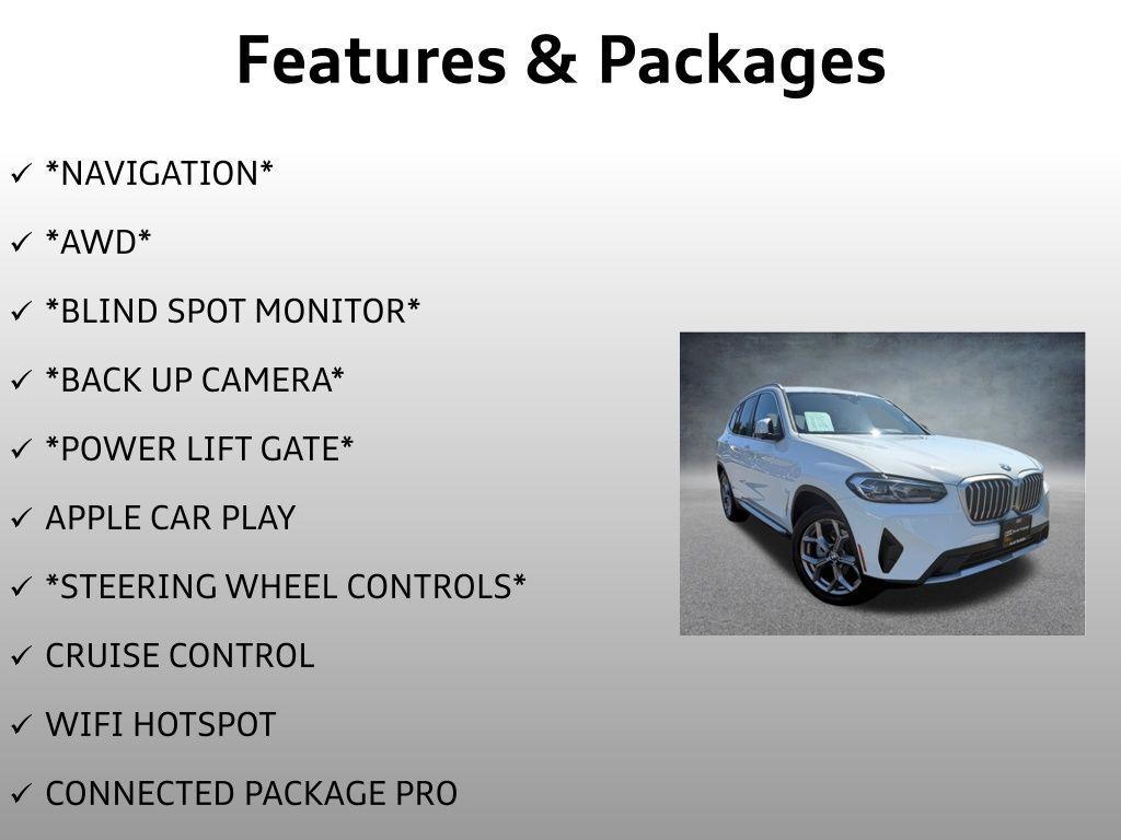 used 2022 BMW X3 car, priced at $29,399