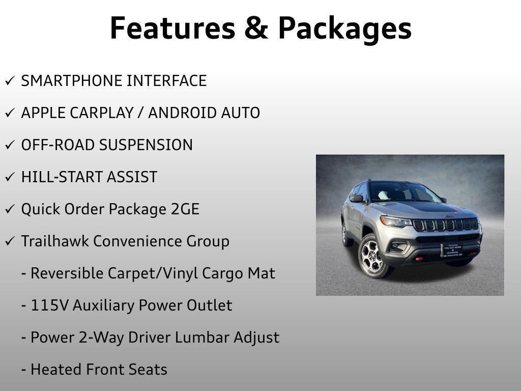 used 2022 Jeep Compass car, priced at $23,399