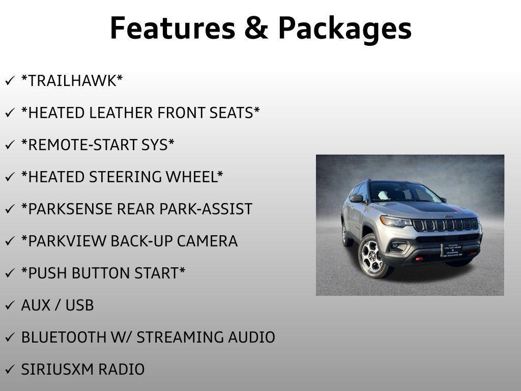 used 2022 Jeep Compass car, priced at $23,399