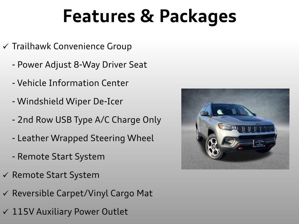 used 2022 Jeep Compass car, priced at $23,399