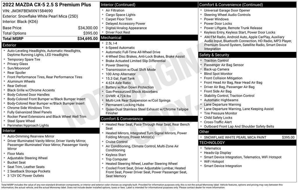 used 2022 Mazda CX-5 car, priced at $27,399