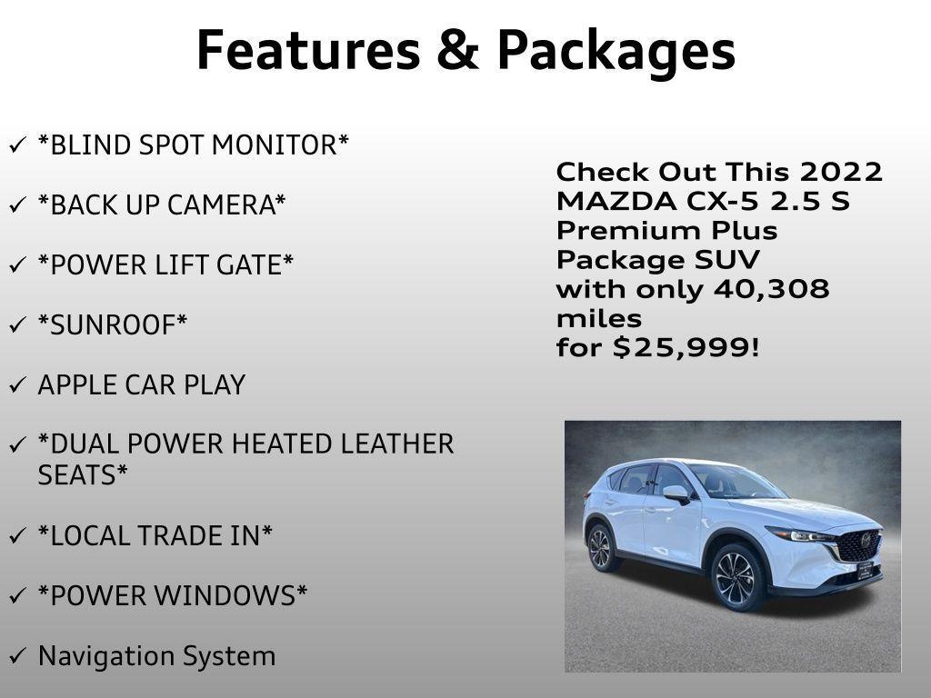 used 2022 Mazda CX-5 car, priced at $25,999