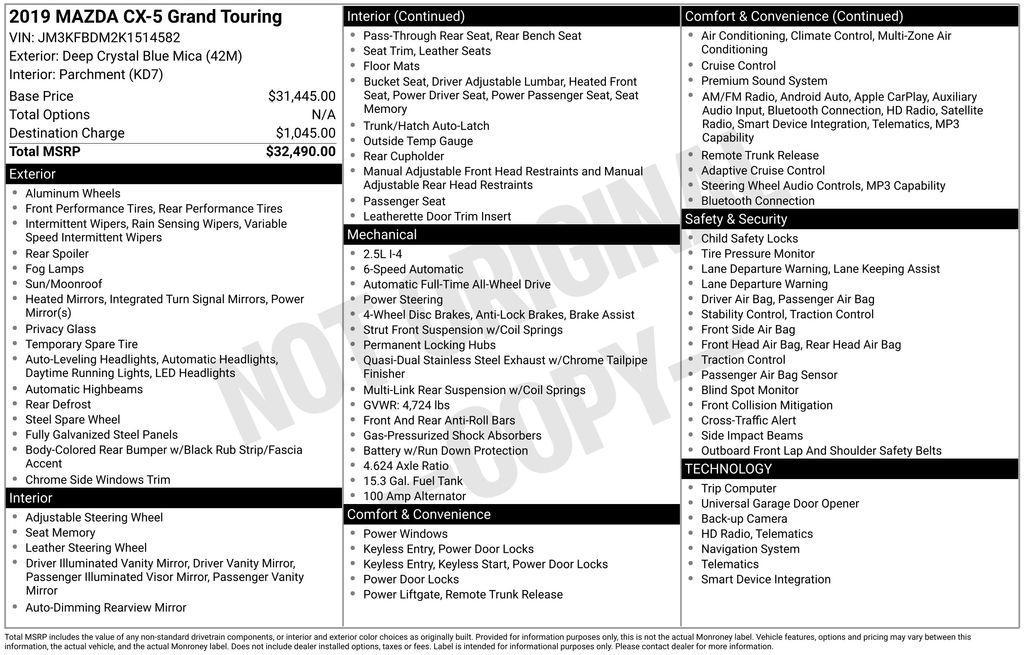 used 2019 Mazda CX-5 car, priced at $20,299