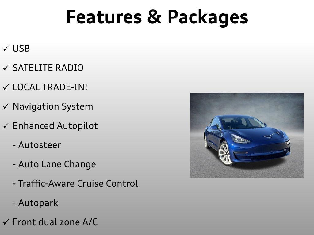 used 2018 Tesla Model 3 car, priced at $26,199