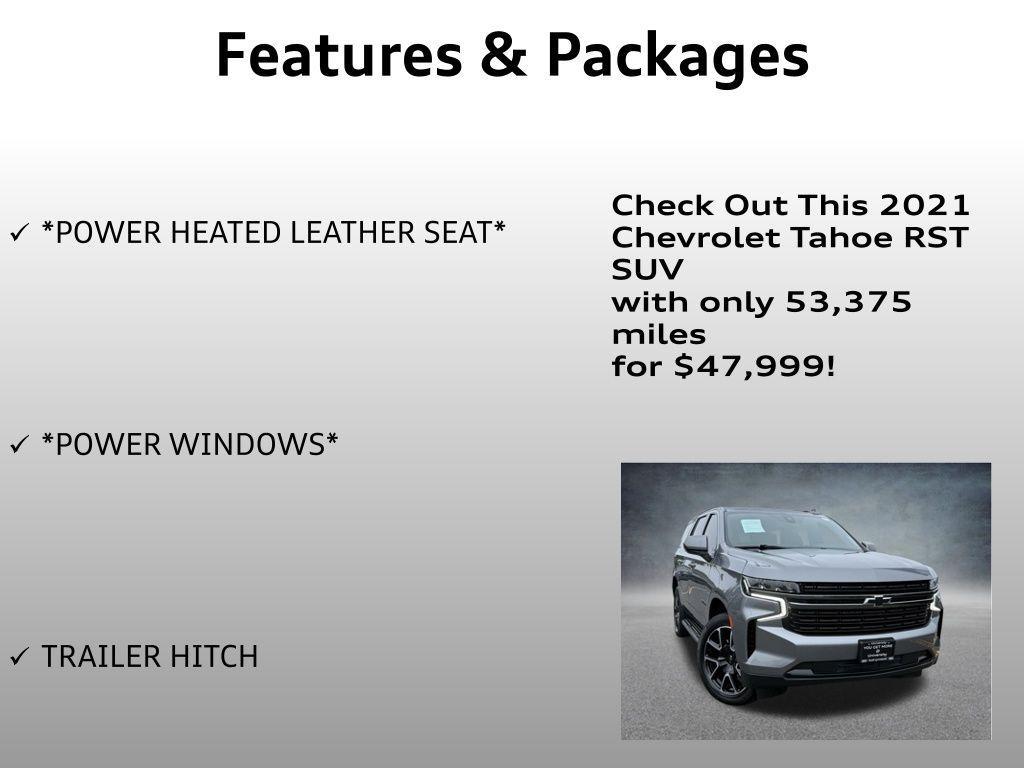 used 2021 Chevrolet Tahoe car, priced at $47,999