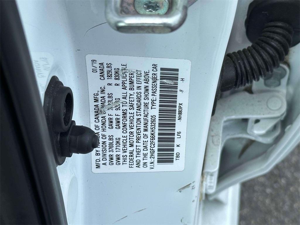 used 2019 Honda Civic car, priced at $17,995