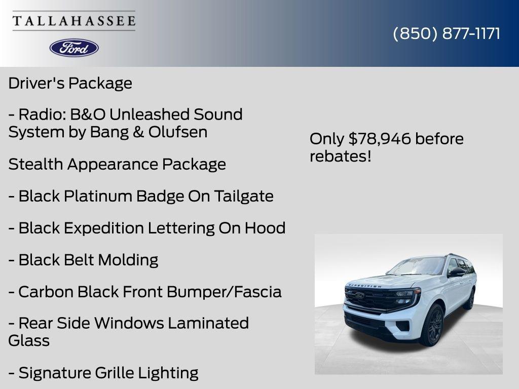 new 2025 Ford Expedition car, priced at $78,946