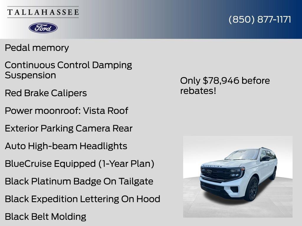 new 2025 Ford Expedition car, priced at $78,946