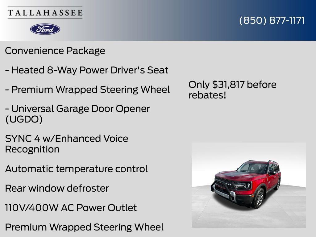 new 2025 Ford Bronco Sport car, priced at $31,817