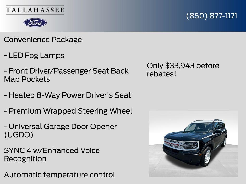 new 2025 Ford Bronco Sport car, priced at $33,943
