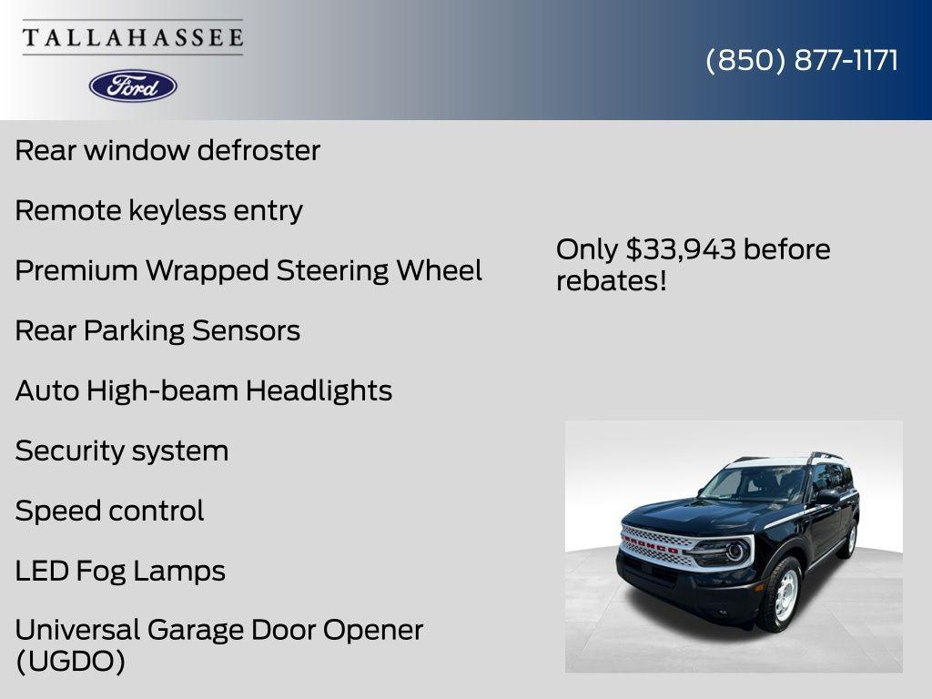 new 2025 Ford Bronco Sport car, priced at $33,943