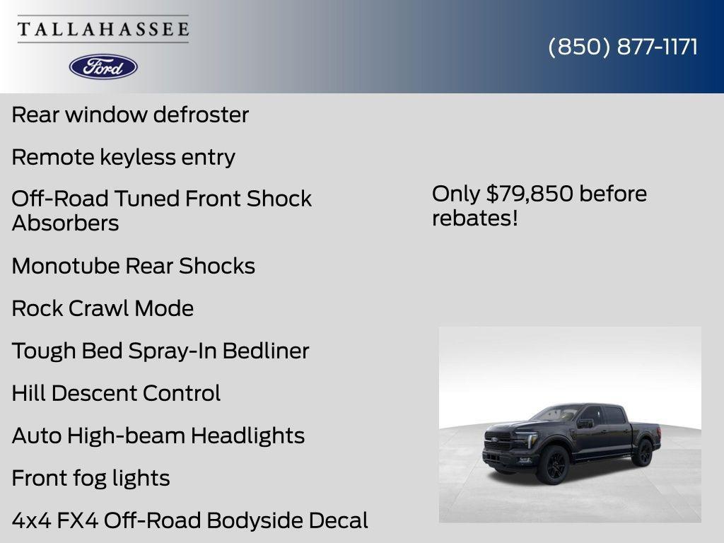 new 2025 Ford F-150 car, priced at $79,850