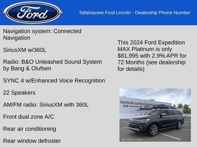 new 2024 Ford Expedition Max car, priced at $81,995