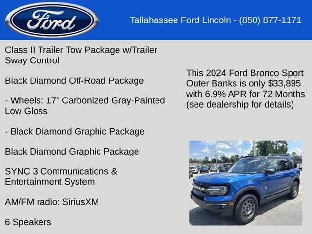 new 2024 Ford Bronco Sport car, priced at $33,895