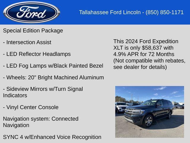 new 2024 Ford Expedition car, priced at $58,637