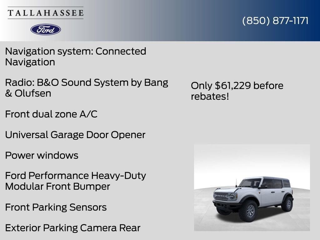 new 2025 Ford Bronco car, priced at $60,229