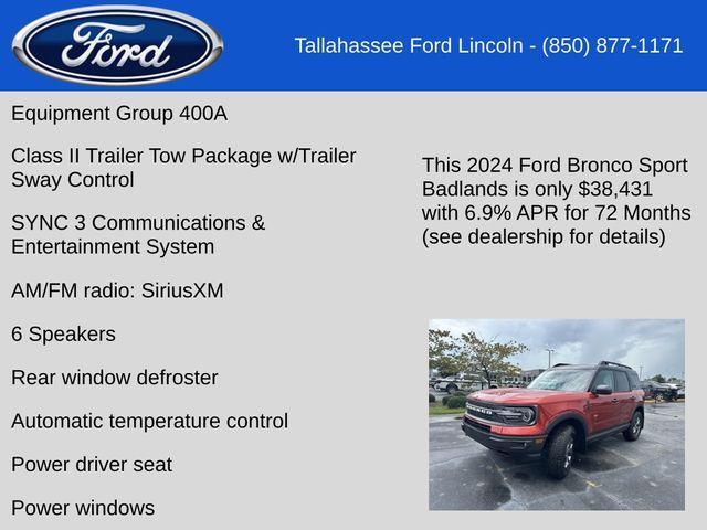 new 2024 Ford Bronco Sport car, priced at $38,431