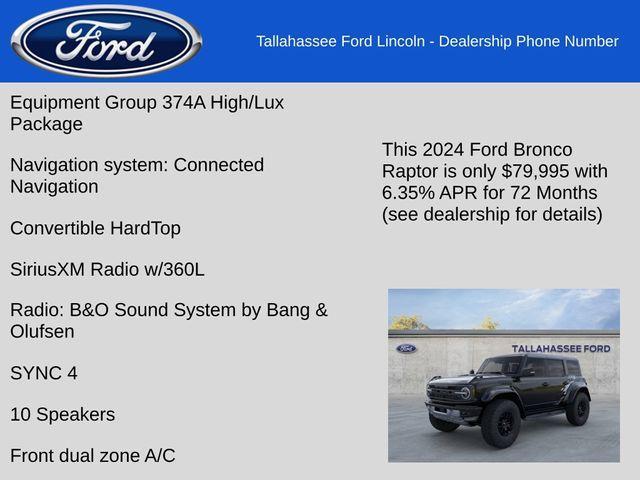 new 2024 Ford Bronco car, priced at $79,995