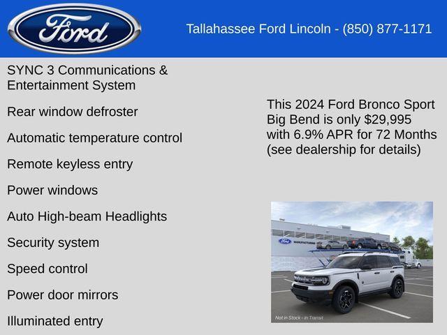 new 2024 Ford Bronco Sport car, priced at $29,995