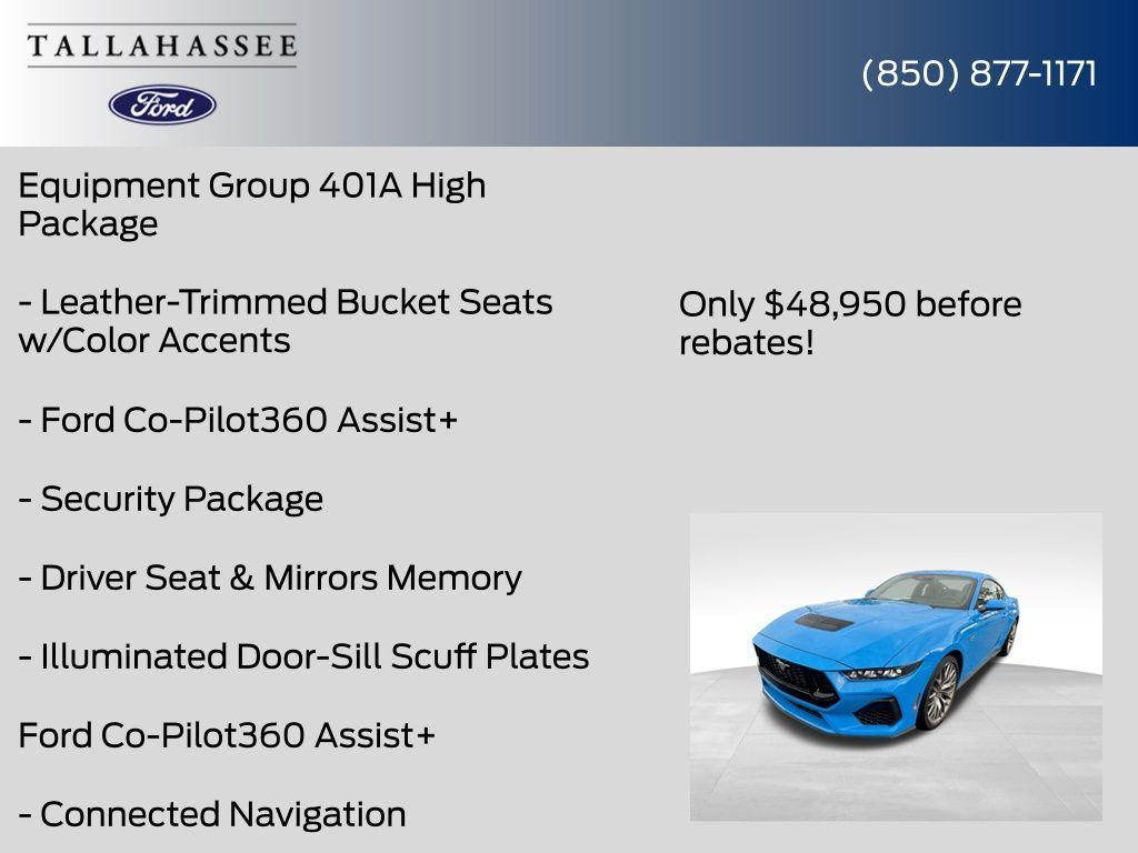 new 2025 Ford Mustang car, priced at $48,950